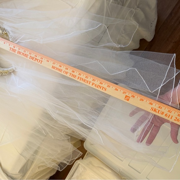 Vintage White and Gold Beaded Bridal Headband main image 11